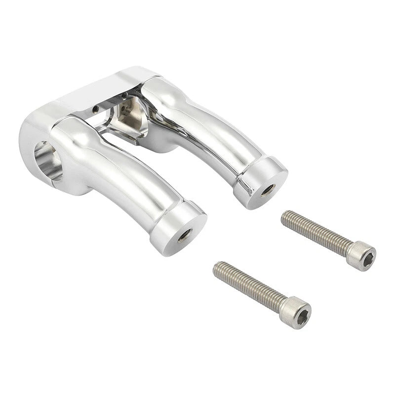 Chrome 4" Handlebar Riser Clamp Kit for Harley Softail Street Bob (2018–2024)