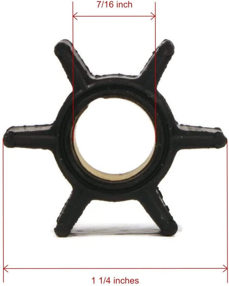 Water Pump Impeller Kit for Mercury Mariner 4-9.8 hp Outboard (89981T1, 89981Q)