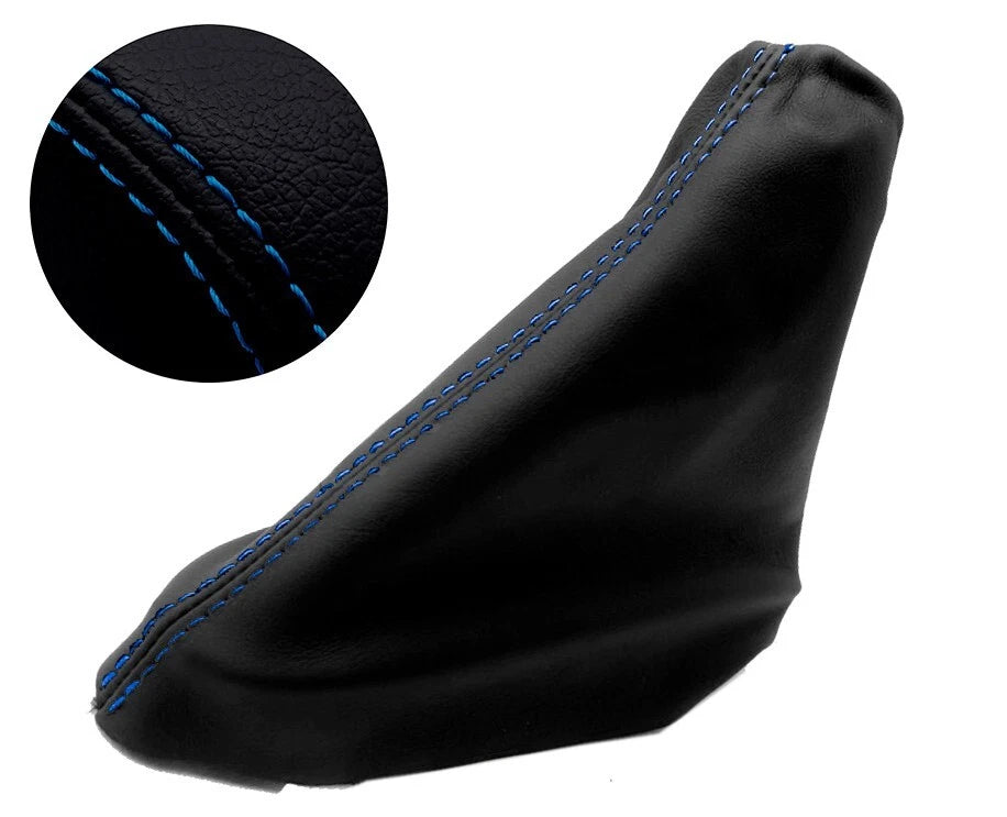 E Brake Boot Cover for Ford Focus (2000–2007) Blue Stitch Leather