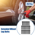 20pcs M14x1.5 Extended Wheel Lug Bolts Ball Seat 65mm Shank for VW Audi 