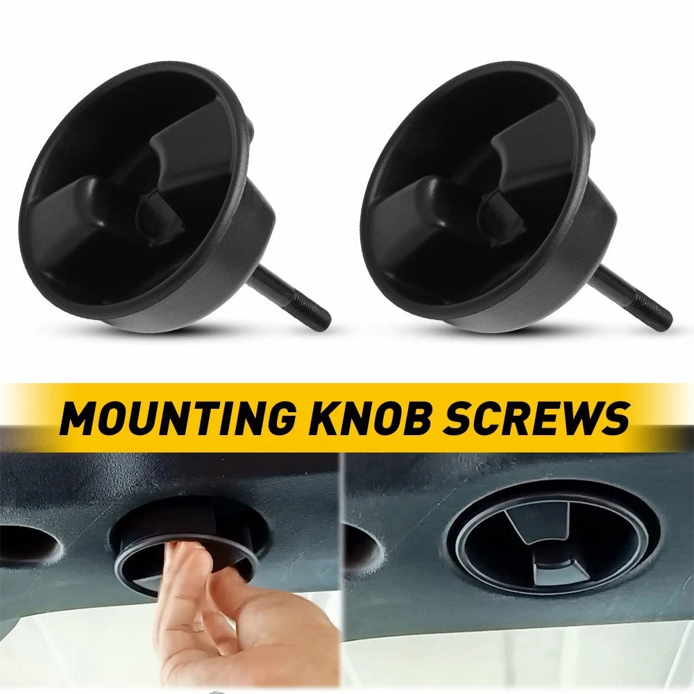 2Pcs Hardtop Mounting Screw Knob for Jeep Wrangler JK (2007–2015)