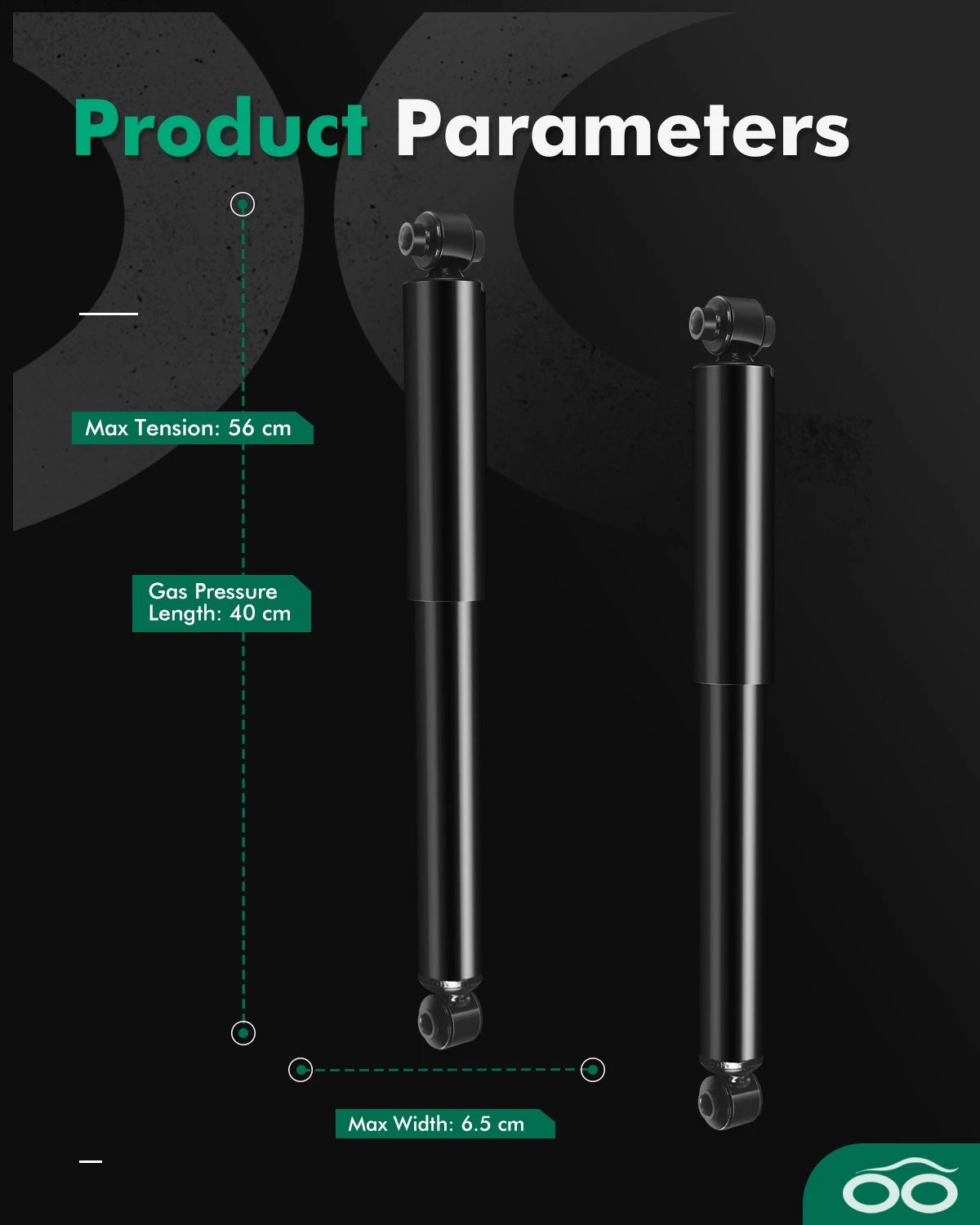 Set of 2 Rear Shocks Struts for Dodge Sprinter 2500 3500 (2003–2006)