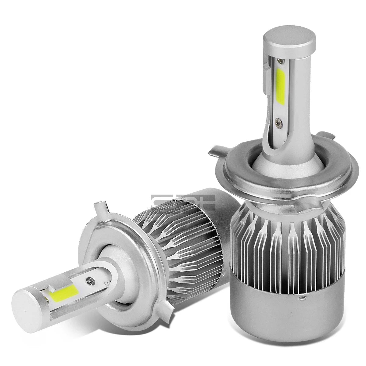 Set of 2 H4 6000K White LED Headlight Bulbs for High/Low Beam