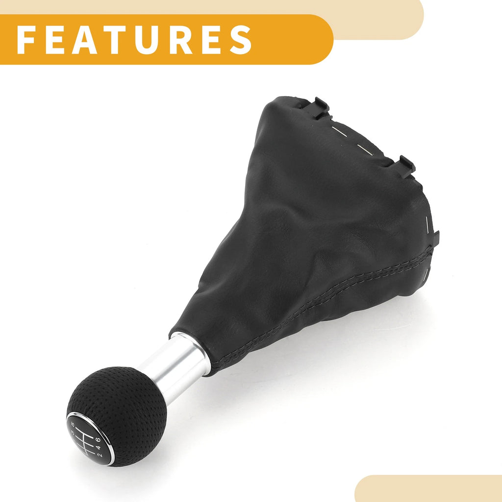 6 Speed Manual Gear Shift Knob with Boot for Audi A3 (2013–2020)