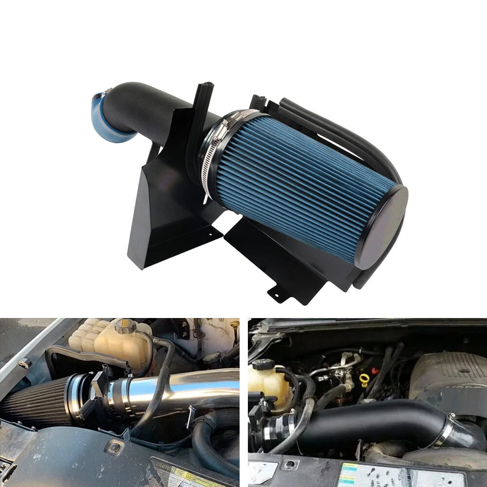 4" Blue Cold Air Intake Kit for GMC/Chevy V8 (1999–2006)