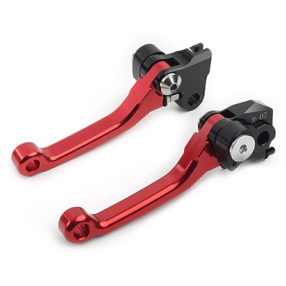 2X CNC Pivot Brake Clutch Levers for Honda CRF250R CRF450R (2007–2022) Red