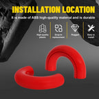 2X Red D-Ring Tow Hook Covers for Ford F150 (2004–2024)