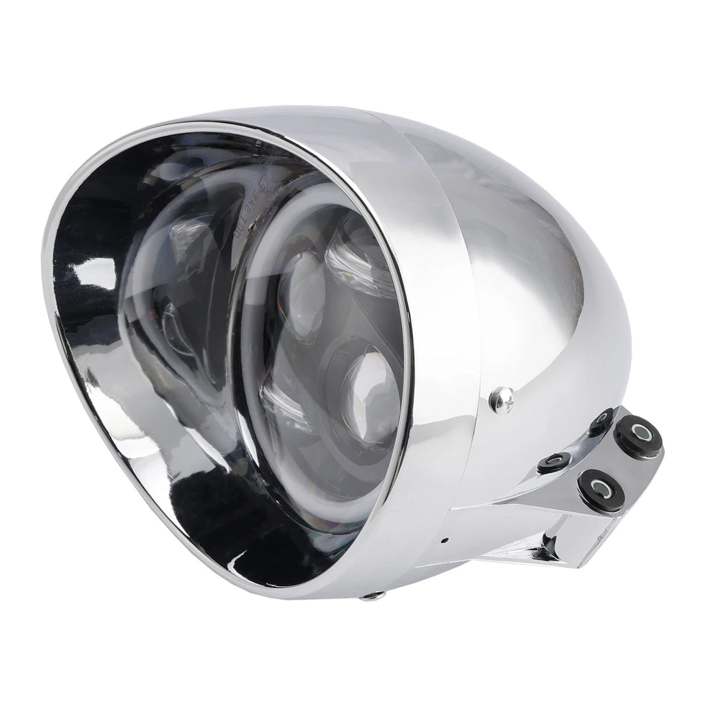 5.75" Chrome Motorcycle Spotlight Headlight Fog 4-Bulbs for Motorcycle Scooter