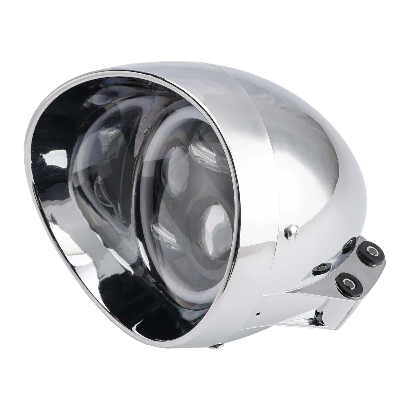 5.75" Chrome Motorcycle Spotlight Headlight Fog 4-Bulbs for Motorcycle Scooter