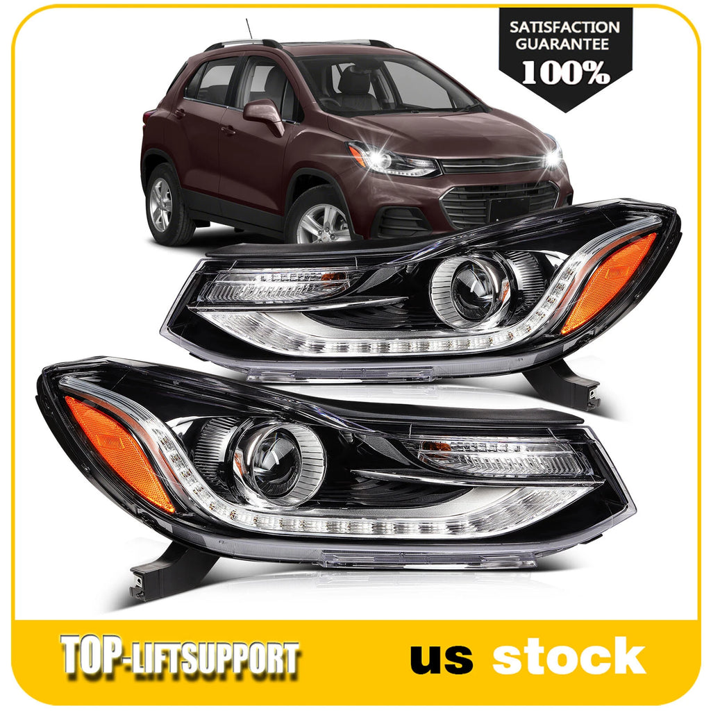 LED Black Headlight Assembly for Chevrolet Trax (2017–2022)