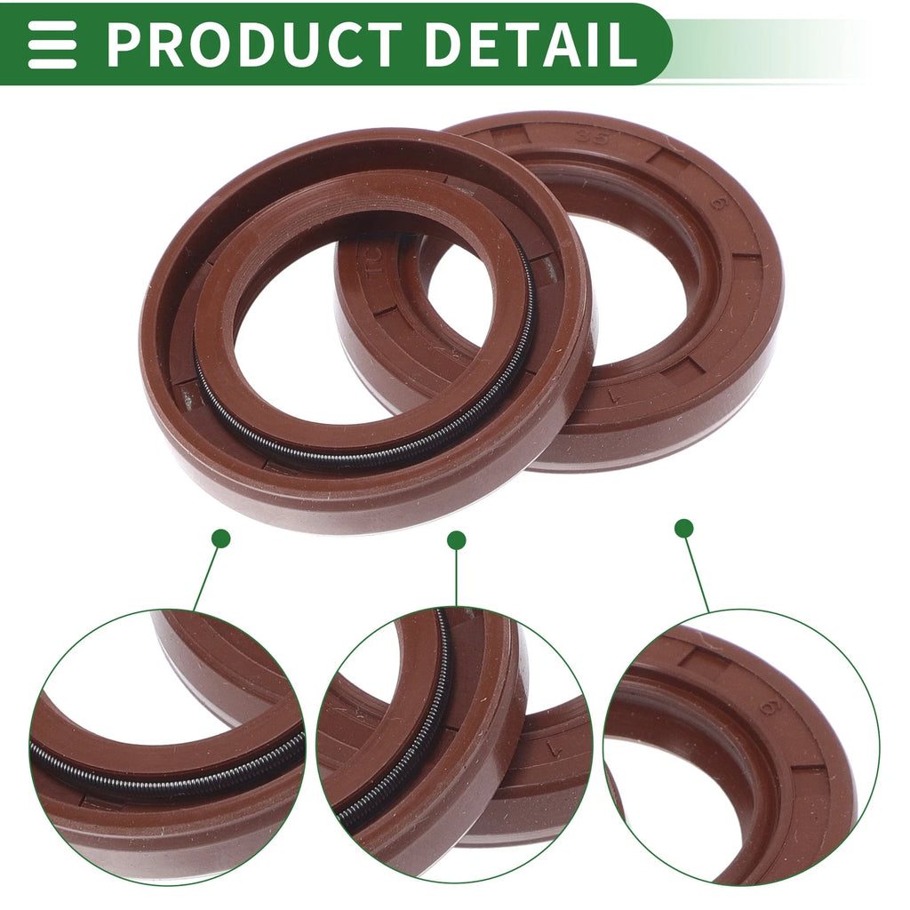Set of 5 Oil Seal Rotary Shaft Seal FKM Rubber 22x35x6mm