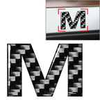 Carbon Black Door Wall Window Badge Emblem Decals for