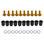 10 Pack Wind Screen Shield Kit for Motorcycle (M5x16mm Screw Bolt Washers)