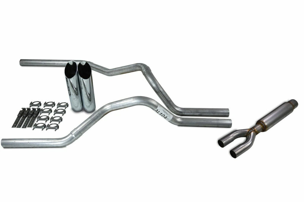 2.5" Dual Exhaust Kit for Ford F150 (2021–2025) - Glasspack Slash Tip