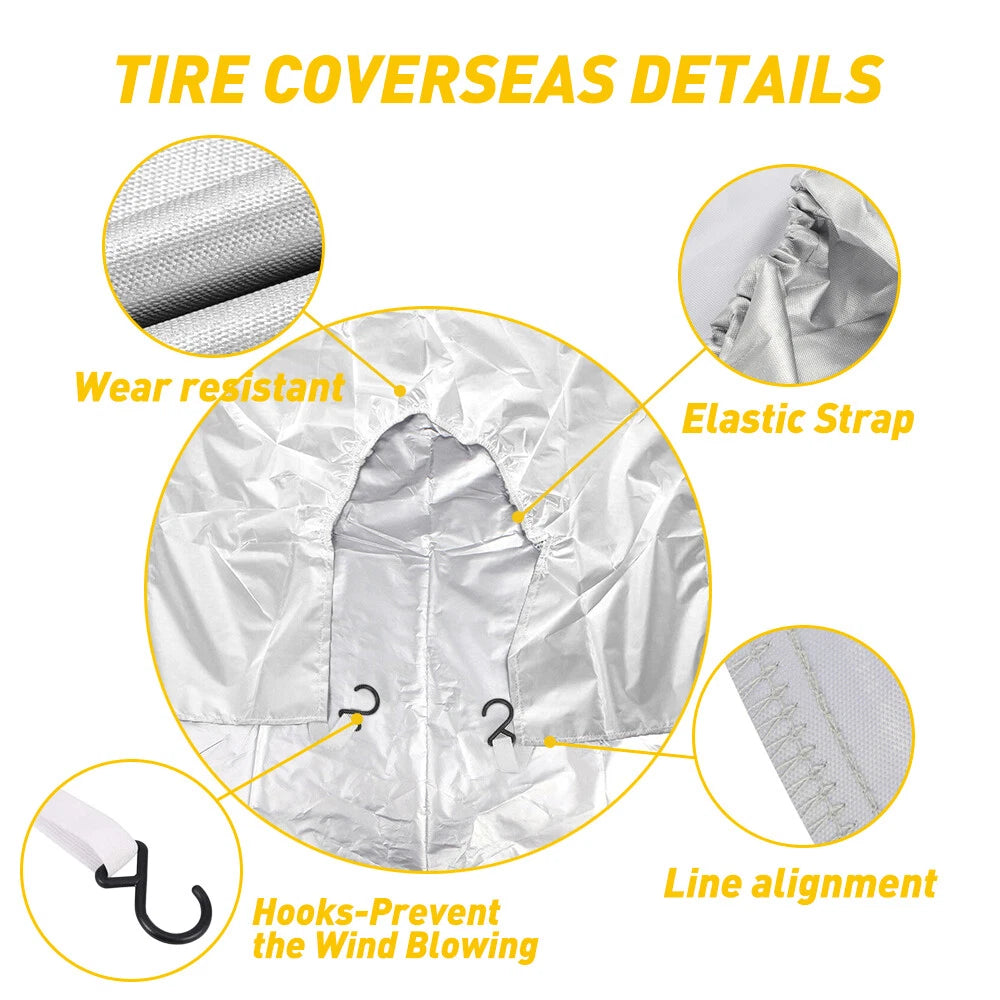 Set of 4 Waterproof Tire Covers for RV Trailer Camper (30-32")