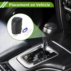 1 Pc Gear Shift Knob Cover for Mazda 3 (2014–2018) Black Carbon Fiber Blue