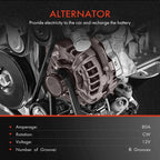 Alternator for Honda Accord (1994–1997) L4 2.2L 80A 6-Groove Pulley