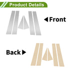 Set of 6 Pillar Window Trim for Chevy Captiva (2006–2015) Silver Tone