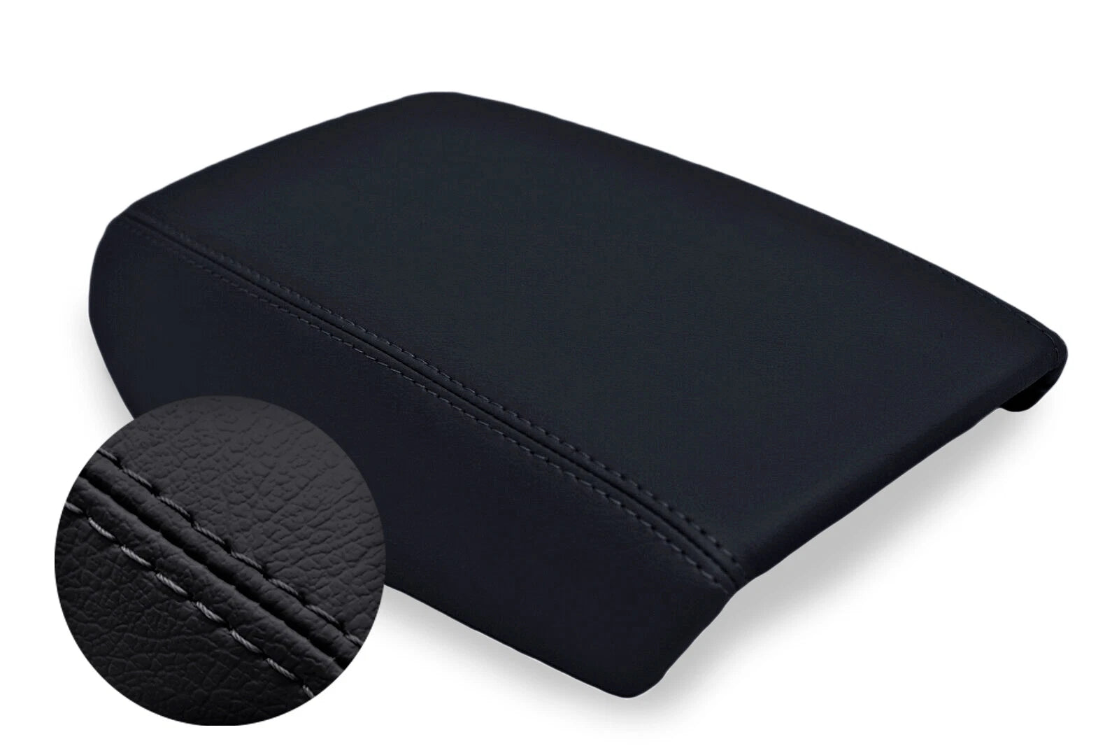 Center Console Lid Armrest Cover for Audi A7 (2012–2018) Black PVC Leather