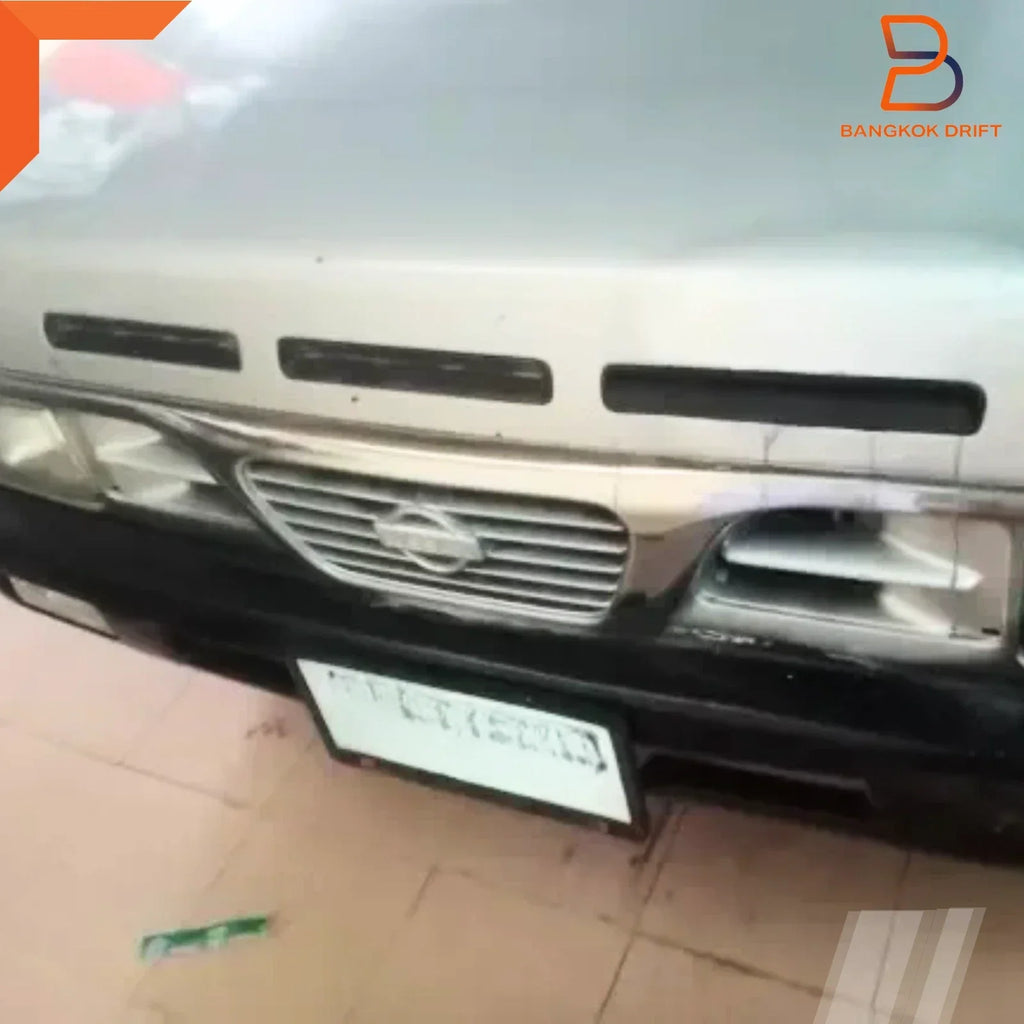Black Bonnet Hood Vent Grille Inserts for Nissan Navara D21 (1986-1997)