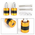 Set of 2 CNC Gold 7/8" 22mm Handle Bar Ends Vibration Reducing Sliders