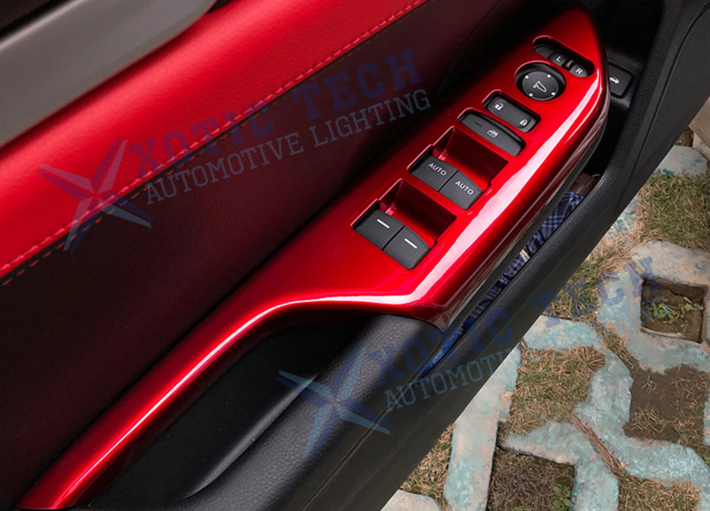 Carbon Fiber Armrest Handle Bowl Panel Trim for Honda Civic (2016-2021)