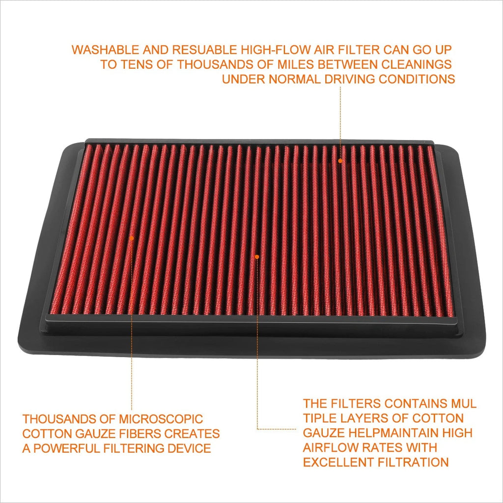 Reusable multilayer high flow air filter for Buick Allure/Lacrosse (2005–2009)