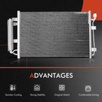 2X AC Condenser & Dual Cooling Fan Kit for Nissan Leaf (2011-2012)