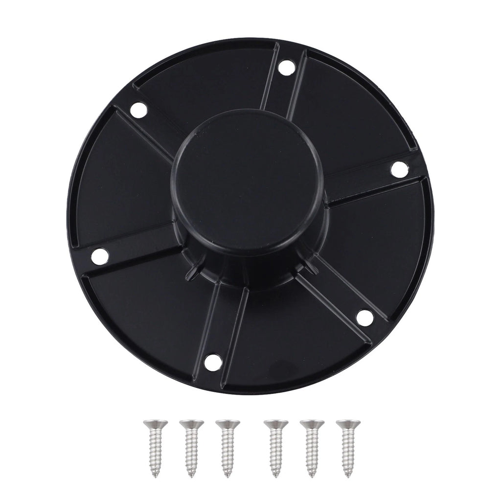 Black Round Pedestal Base Table Leg Mount for RV Boat Trailer
