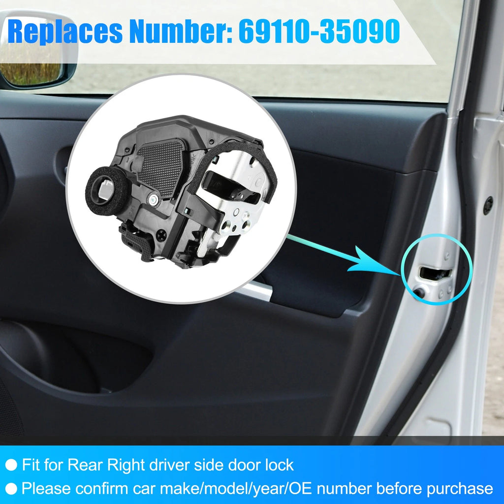 Rear Right Door Lock Actuator Motor for Toyota Camry Corolla 4Runner (2007–2020) 6905006100