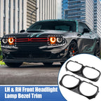 1 Pair Headlight Lamp Bezel Trim 68259053AB for Dodge Challenger (2015–2023)