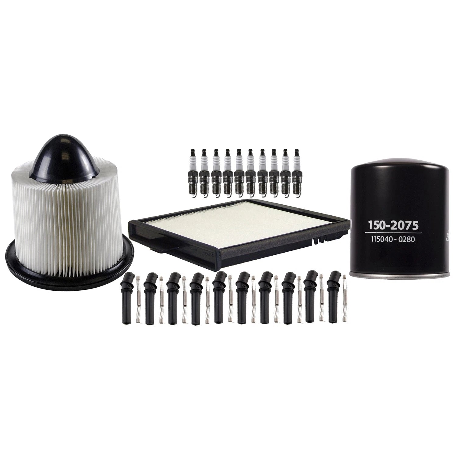 Set of 10 Denso Spark Plugs & Boots for Ford F-250 F-350 Super Duty (V10)