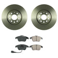 Set of 4 Bosch QuietCast Front Rotors & Akebono EURO Ceramic Pads for Passat
