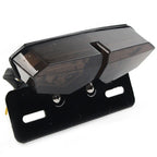 Universal Motorcycle License Plate Holder Bracket with Tail Light & Signals