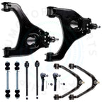Set of 10 Front Lower Upper Control Arm Tie Rod Ends for GMC Sierra 1500 (1999–2006)