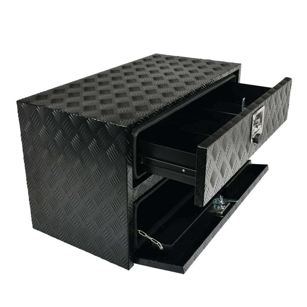 Aluminum Underbody Tool Box for Truck (36"x18"x20") - Black