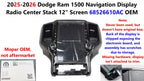 Navigation Display Radio Center Stack for Dodge Ram 1500 (2015–2016) 68526610AC