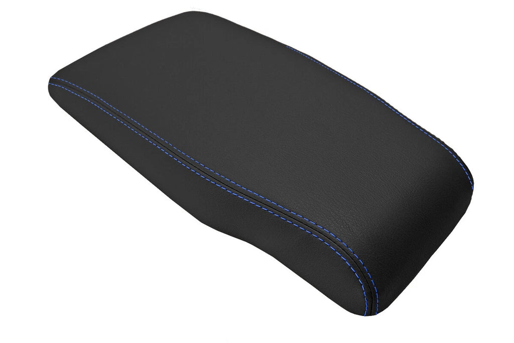 Leather Console Lid Bench Seat Cover for Buick LaCrosse (2005–2009) Blue Stitch