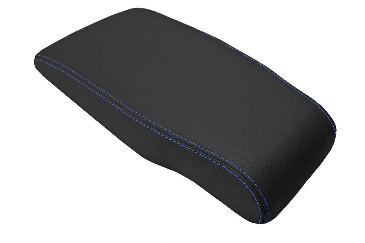 Leather Console Lid Bench Seat Cover for Buick LaCrosse (2005–2009) Blue Stitch
