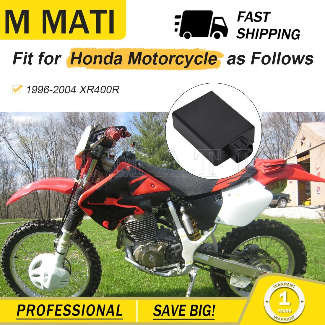 ECU CDI Ignitor Assy 30410-KCY-761 for Honda XR400R (1996–2004)