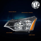 OE Style Headlights Black Housing for Ford Focus Sedan/Coupe (2008–2011)