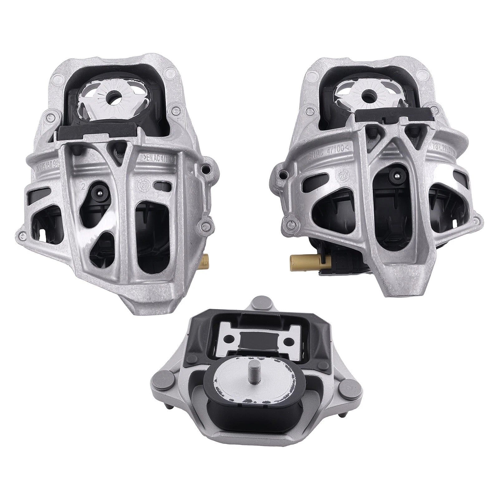 3Pcs Engine Mounts Set for Audi A4 L4-2.0L (2017–2020) 4M0199372FC