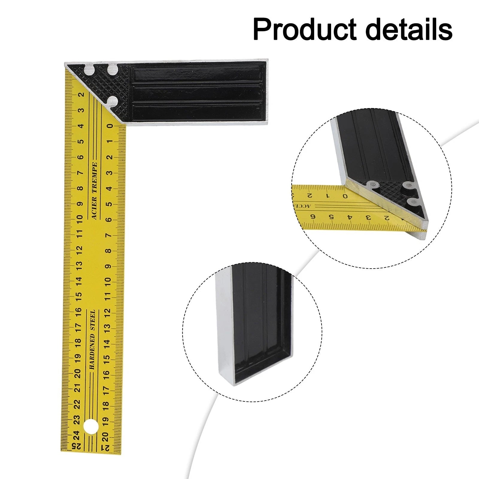 Square Ruler Stainless Steel Tool for Woodworking (Ruler)
