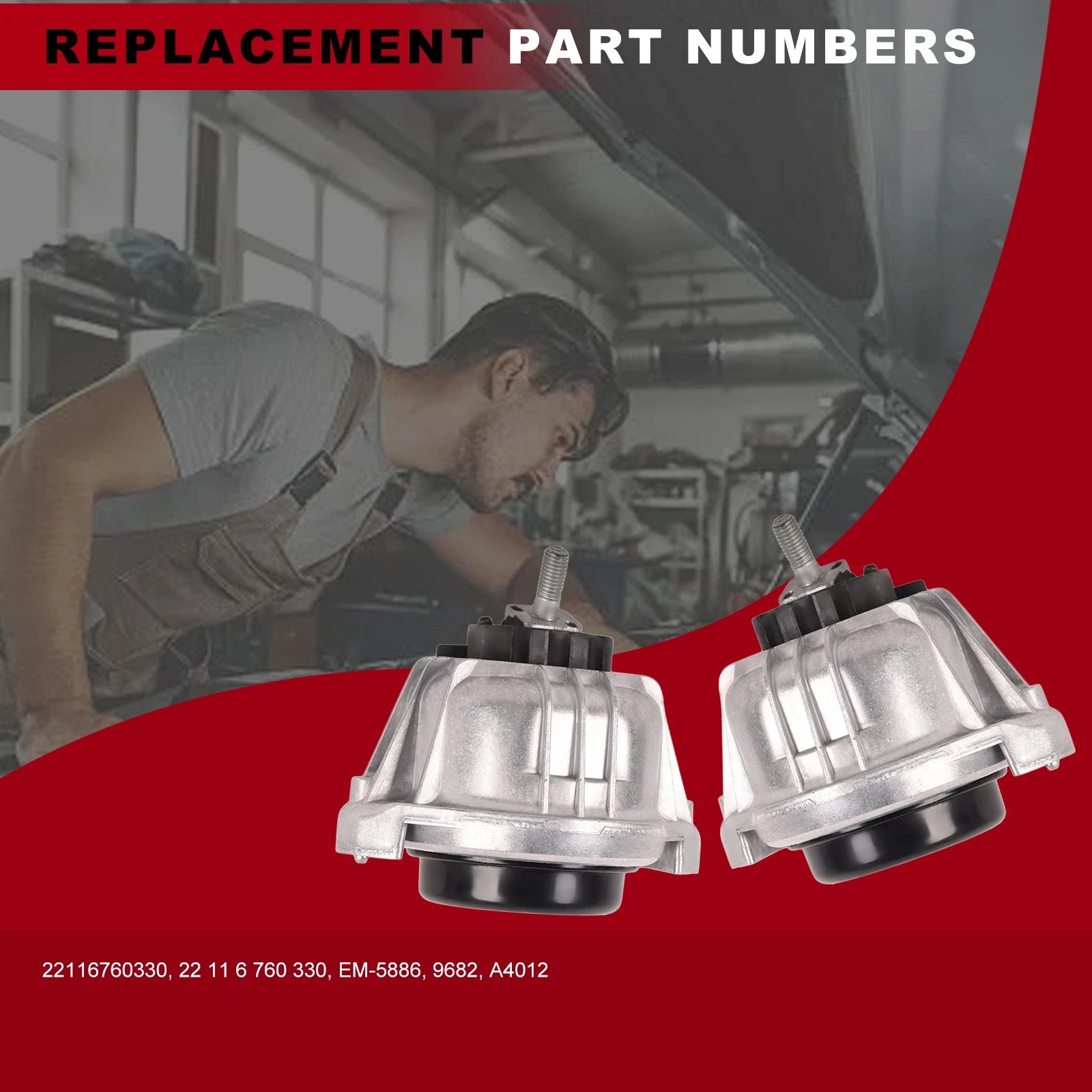 Engine Motor Mounts for BMW E82 E84 E88 E89 E90 E91 E92 (2007-2013)