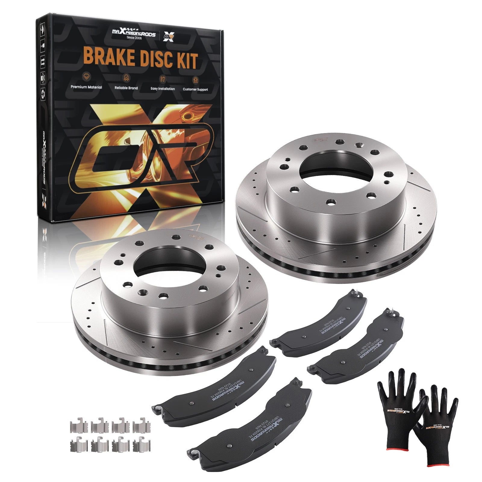 Front Brake Rotors and Pads Kit for GMC Sierra 2500 3500 HD (2011–2019)