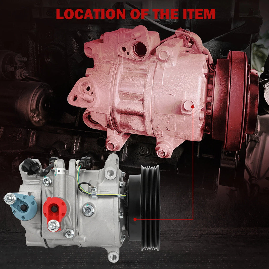 A/C Compressor with Clutch for Volvo XC70 XC90 S60 S80 V70 XC60 (2008-2012)