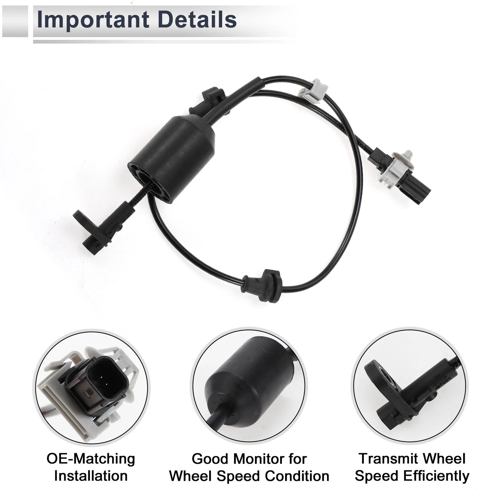ABS Wheel Speed Sensor No. 57475T5R033 for Honda Fit (2015–2020) Rear Left