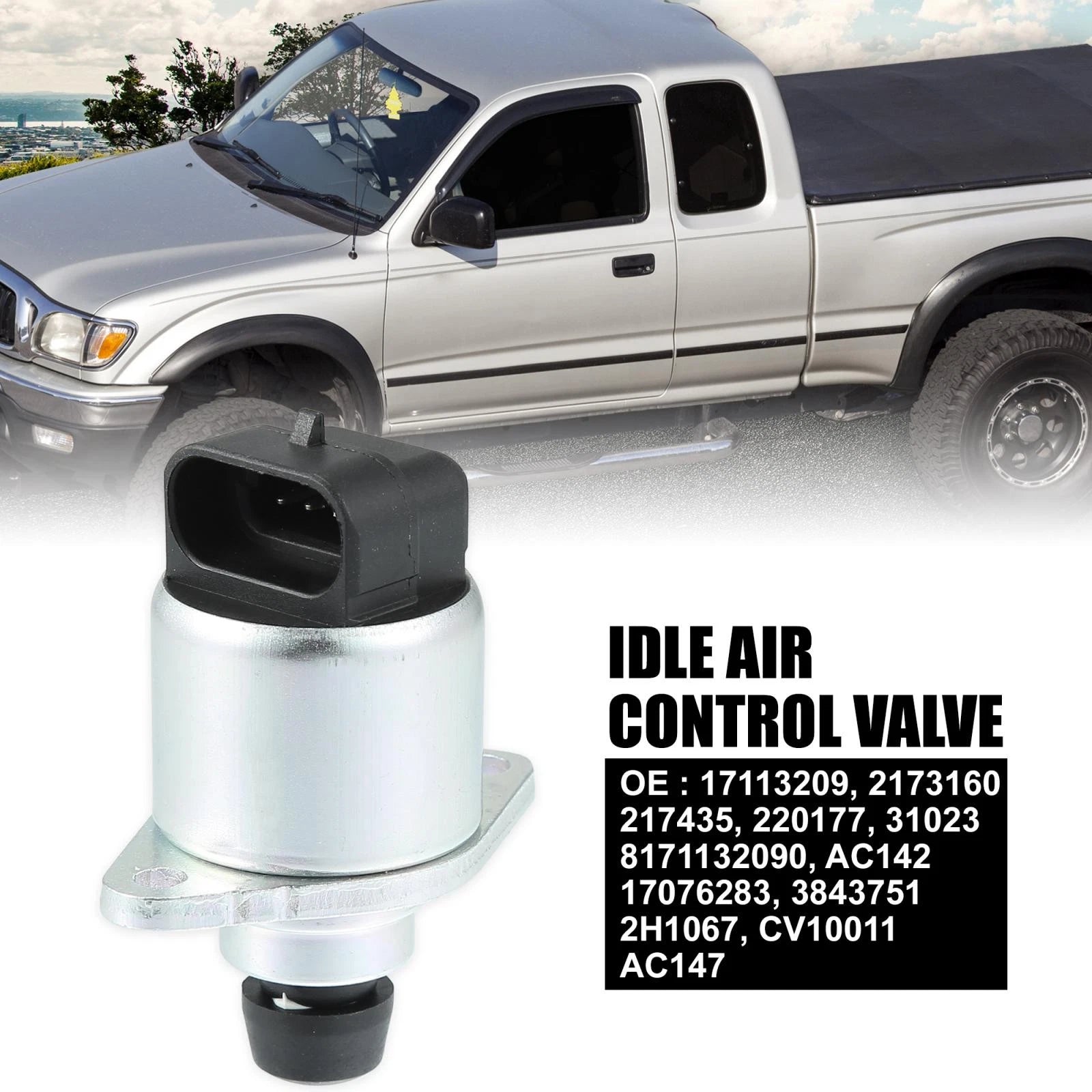 Idle Air Control Valve 17113209 for Chevy (Replacement, Silver Tone)