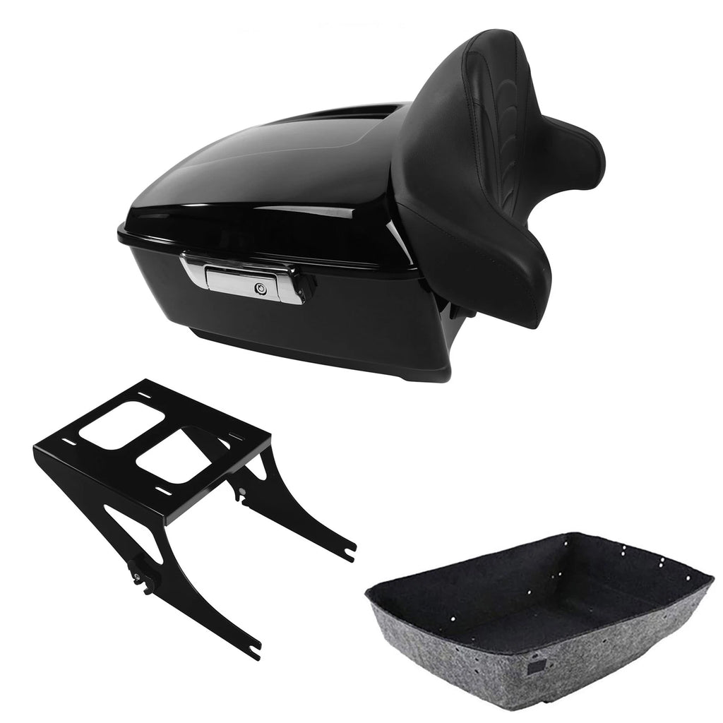 Trunk Luggage Mount Rack Backrest Pad for Harley Fat Boy (2008–2017)