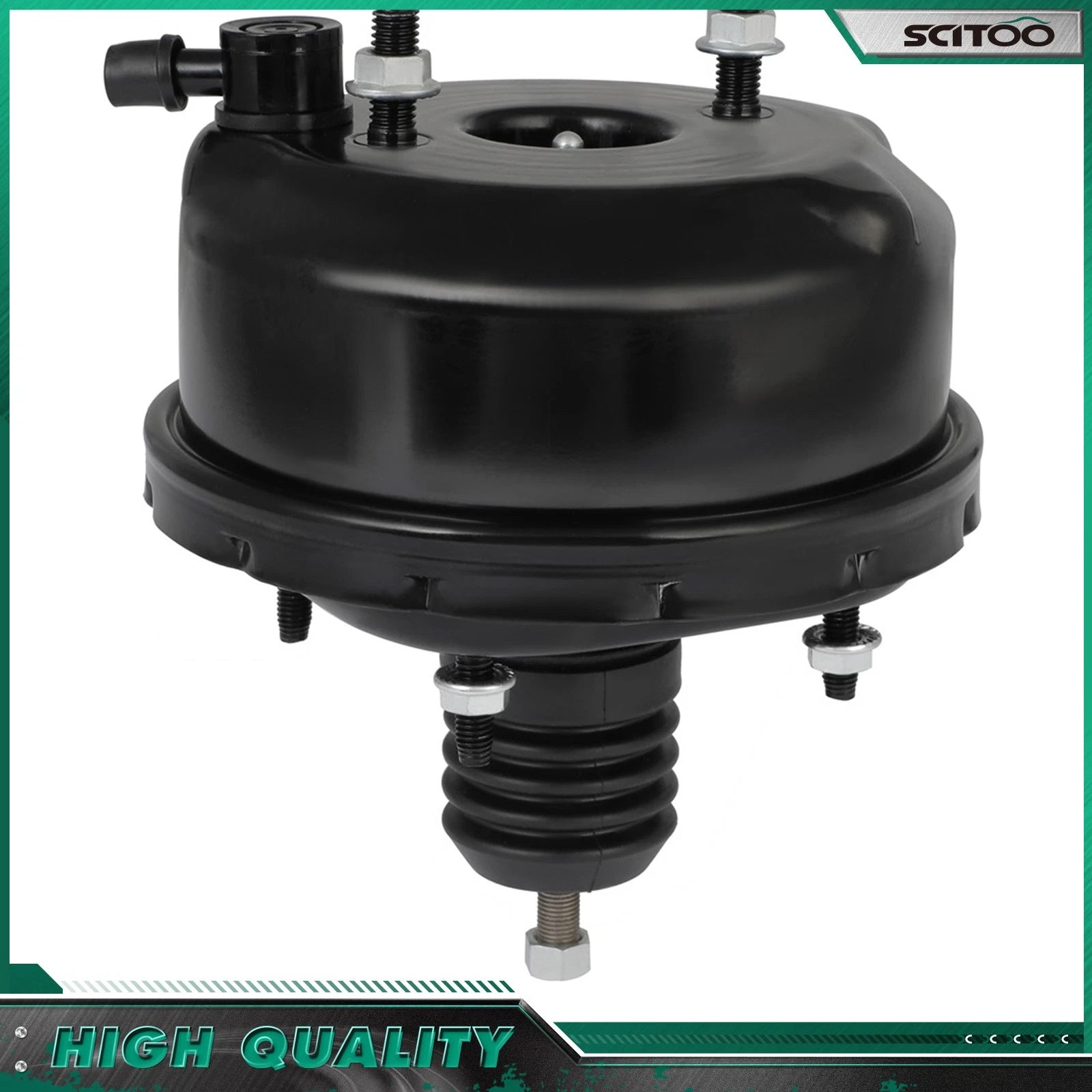 7" Single Diaphragm Black Power Brake Booster for Chevy GM (Universal)